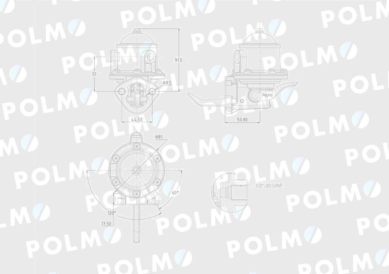 Pompa zasilająca 3637309M91 POLMO ULPK0007P - zdjęcie 2