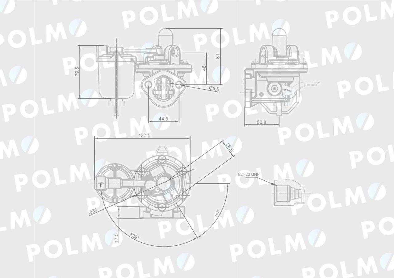 Pompa zasilająca 3637338M91 POLMO 4222452M91P - zdjęcie 2