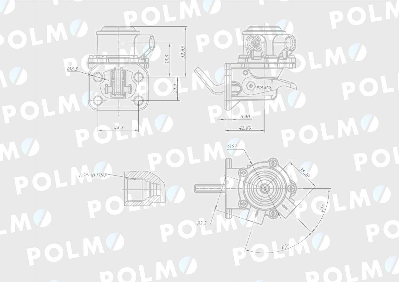 Pompa zasilająca 3639696M91 POLMO U5LPK005P - zdjęcie 2