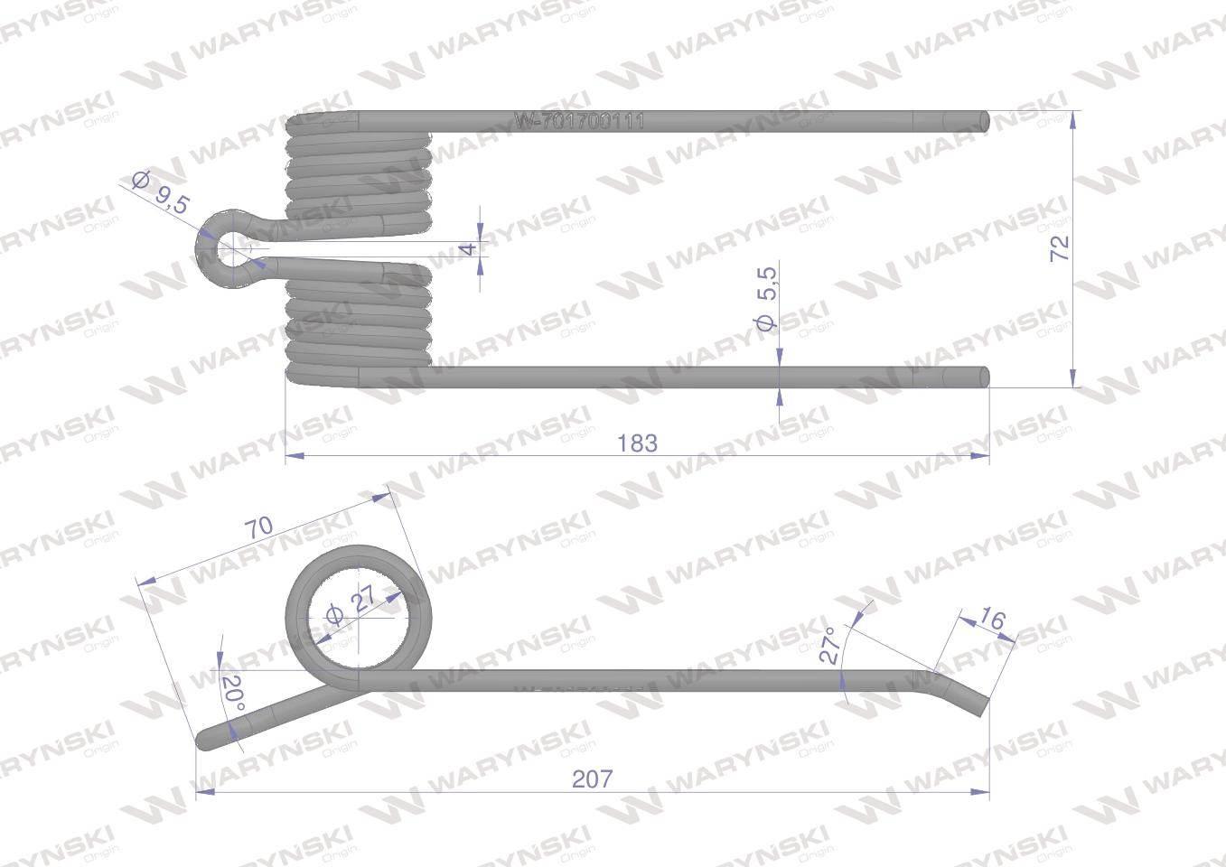 Palec podbieracza zastosowanie Hesston 701700111 Waryński W-701700111 - zdjęcie 2