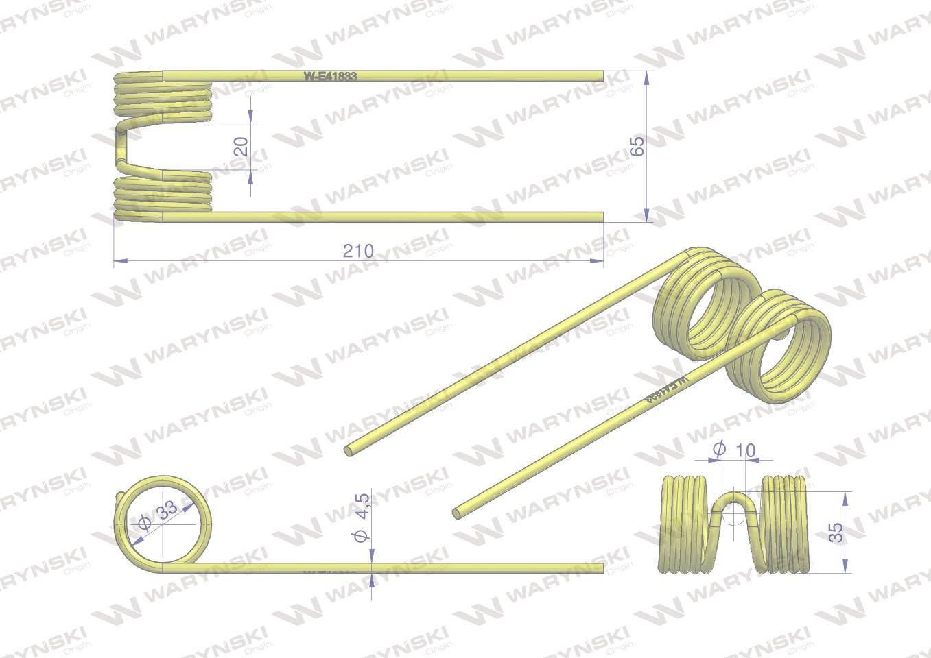 Palec podbieracza zastosowanie John Deere E41833 Waryński W-E41833 - zdjęcie 2