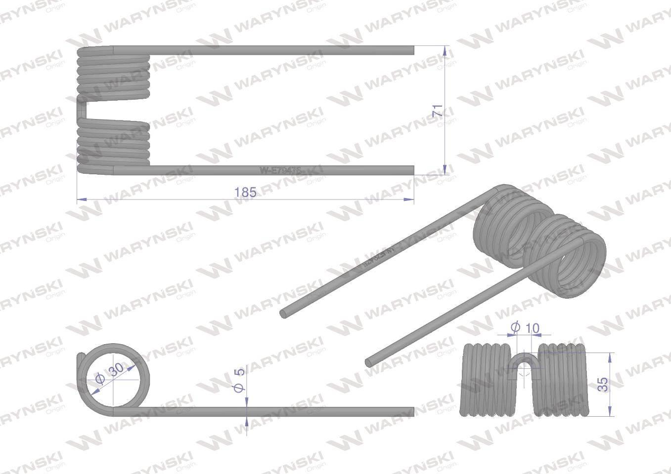 Palec podbieracza zastosowanie John Deere E79475 Waryński W-E79475 - zdjęcie 2