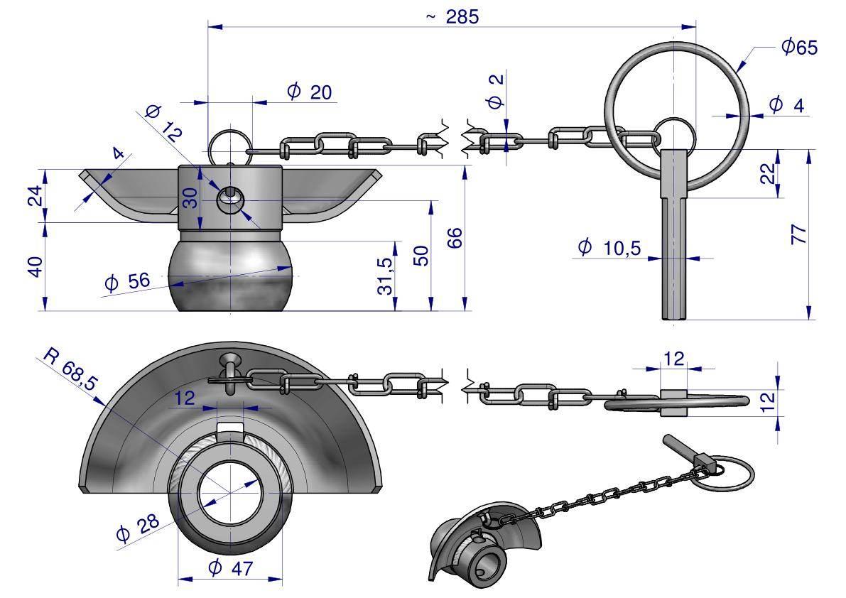 Kula z kołnierzem hartowana kat. 2-2 56X28 Waryński W-879822 - zdjęcie 3