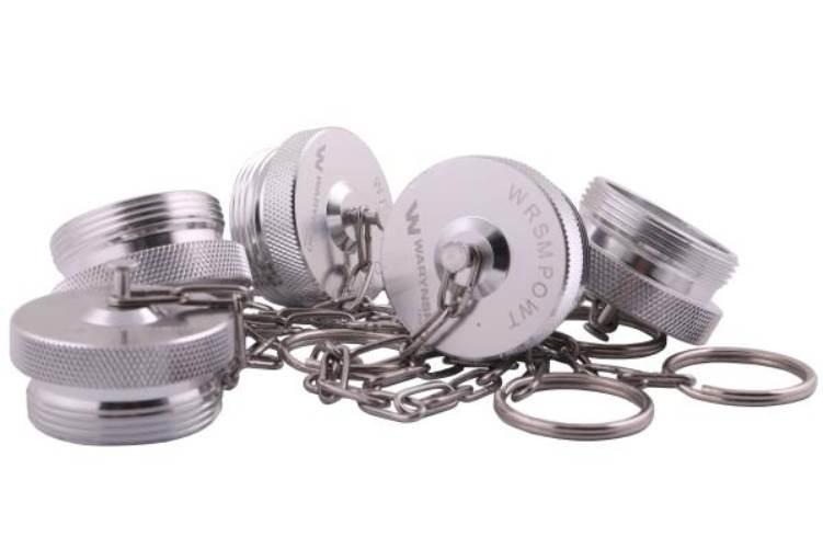 Pokrywa aluminiowa (korek, zaślepka) z gwintem zewnętrznym wkręcany do zawo