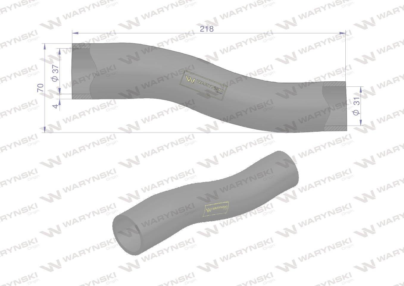Przewód chłodnicy górny 3134506R1 Waryński 3134506R1W - zdjęcie 2