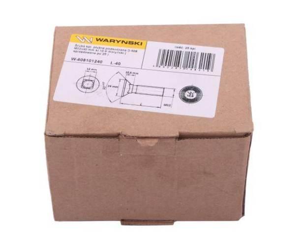 Śruba kpl. płużna podsadzana D 608 M12x65 mm kl.10.9 Waryński 25szt - zdjęcie 2