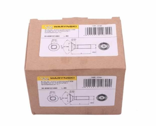 Śruba kpl. płużna podsadzana D 608 M14x40 mm kl.10.9 Waryński 10szt - zdjęcie 3