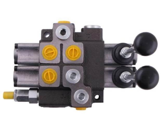 Rozdzielacz hydrauliczny 2-sekcyjny max przepływ 40L (1-sekcja nurnikowa) W - zdjęcie 2