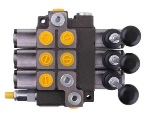Rozdzielacz hydrauliczny 3-sekcyjny max przepływ 40L (1-sekcja nurnikowa) W - zdjęcie 2