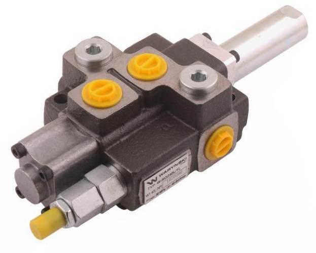 Rozdzielacz hydrauliczny 1-sekcyjny max przepływ 40L sterowany na linkę War