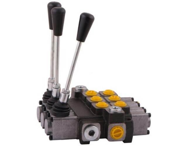 Rozdzielacz hydrauliczny 3-sekcyjny max przepływ 40L (1 sekcja - z zatrzask - zdjęcie 3