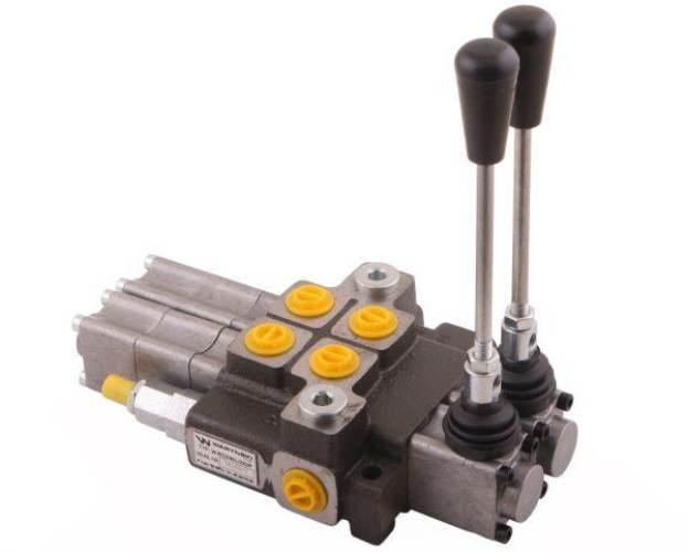 Rozdzielacz hydrauliczny 2-sekcyjny max przepływ 40L (2 sekcje - pływające) - zdjęcie 2