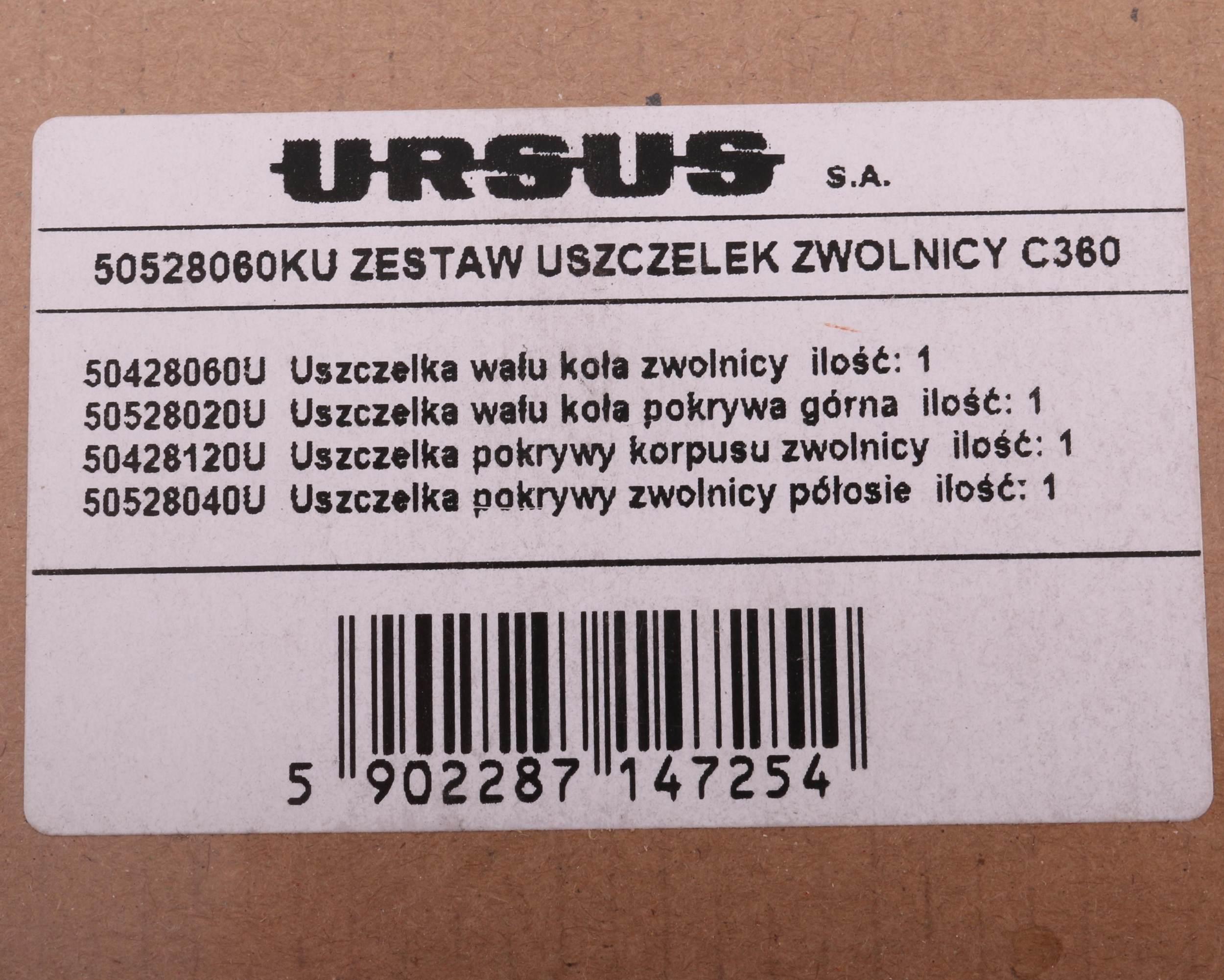 Komplet ( zestaw ) uszczelek zwolnicy 50528020. 50428120. 50528040 C-360 OR - zdjęcie 2