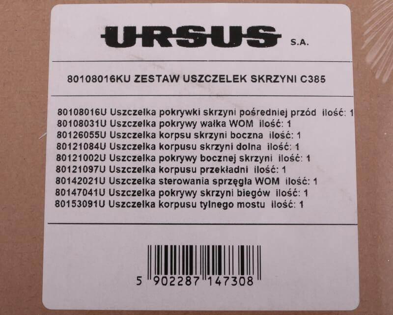 Komplet ( zestaw ) uszczelek skrzyni C-385 ORYGINAŁ URSUS 80108016KU - zdjęcie 2