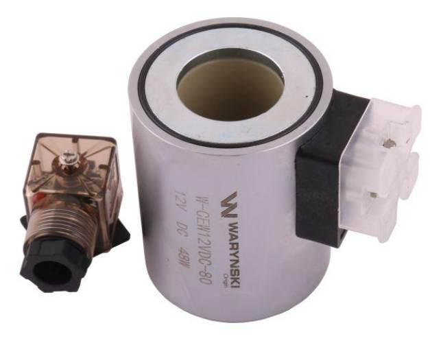 Cewka dzielnika elektrozaworu W-E12DVS6/2-80L. W-E12DVS3/2-80L 12V DC 48W W - zdjęcie 3