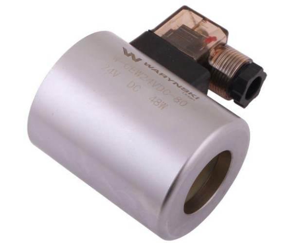 Cewka dzielnika elektrozaworu W-E12DVS6/2-80L. W-E12DVS3/2-80L 24V DC 48W W - zdjęcie 2