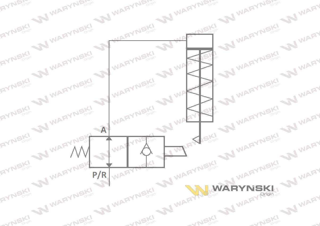 Zawór odcinająco-zwrotny (ogranicznik posuwu/skoku) 2/2 M18x1.5 12L z otwor - zdjęcie 2