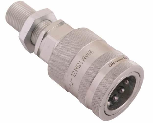 Szybkozłącze hydrauliczne gniazdo long z eliminatorem ciśnienia M18x1.5 gwi - zdjęcie 3