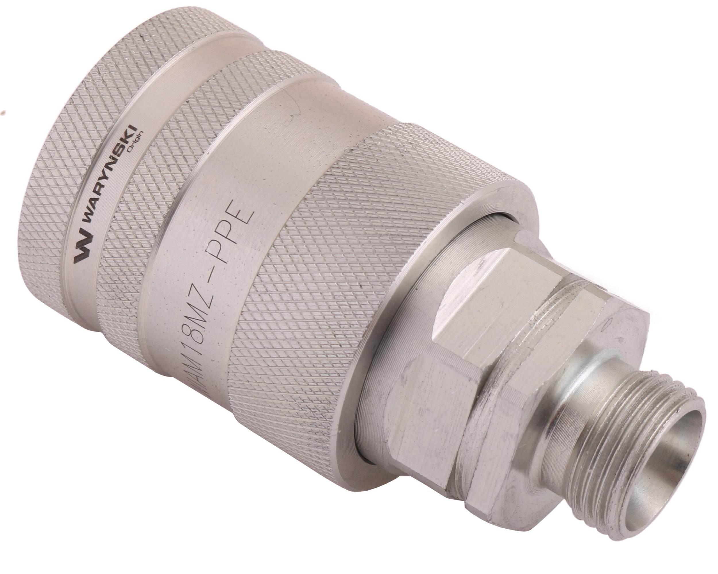 Szybkozłącze hydrauliczne gniazdo z eliminatorem ciśnienia M18x1.5 gwint ze