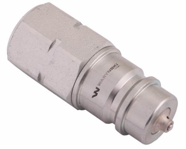 Szybkozłącze hydrauliczne wtyczka z eliminatorem ciśnienia M18x1.5 gwint we