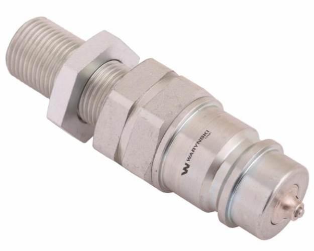 Szybkozłącze hydrauliczne wtyczka long z eliminatorem ciśnienia M18x1.5 gwi