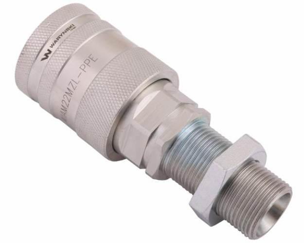 Szybkozłącze hydrauliczne gniazdo long z eliminatorem ciśnienia M22x1.5 gwi - zdjęcie 2