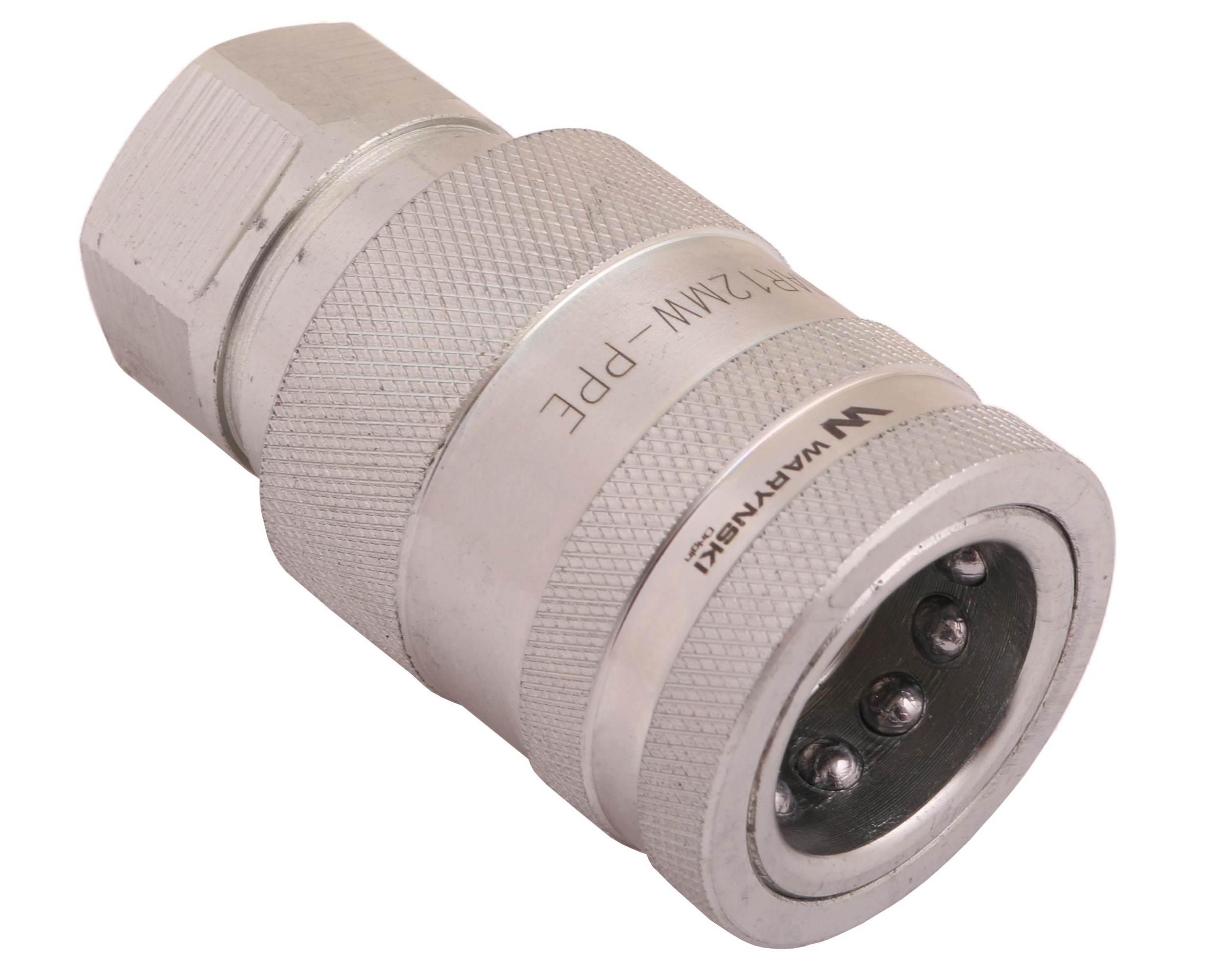 Szybkozłącze hydrauliczne gniazdo z eliminatorem ciśnienia G1/2"BSP gwint w - zdjęcie 3