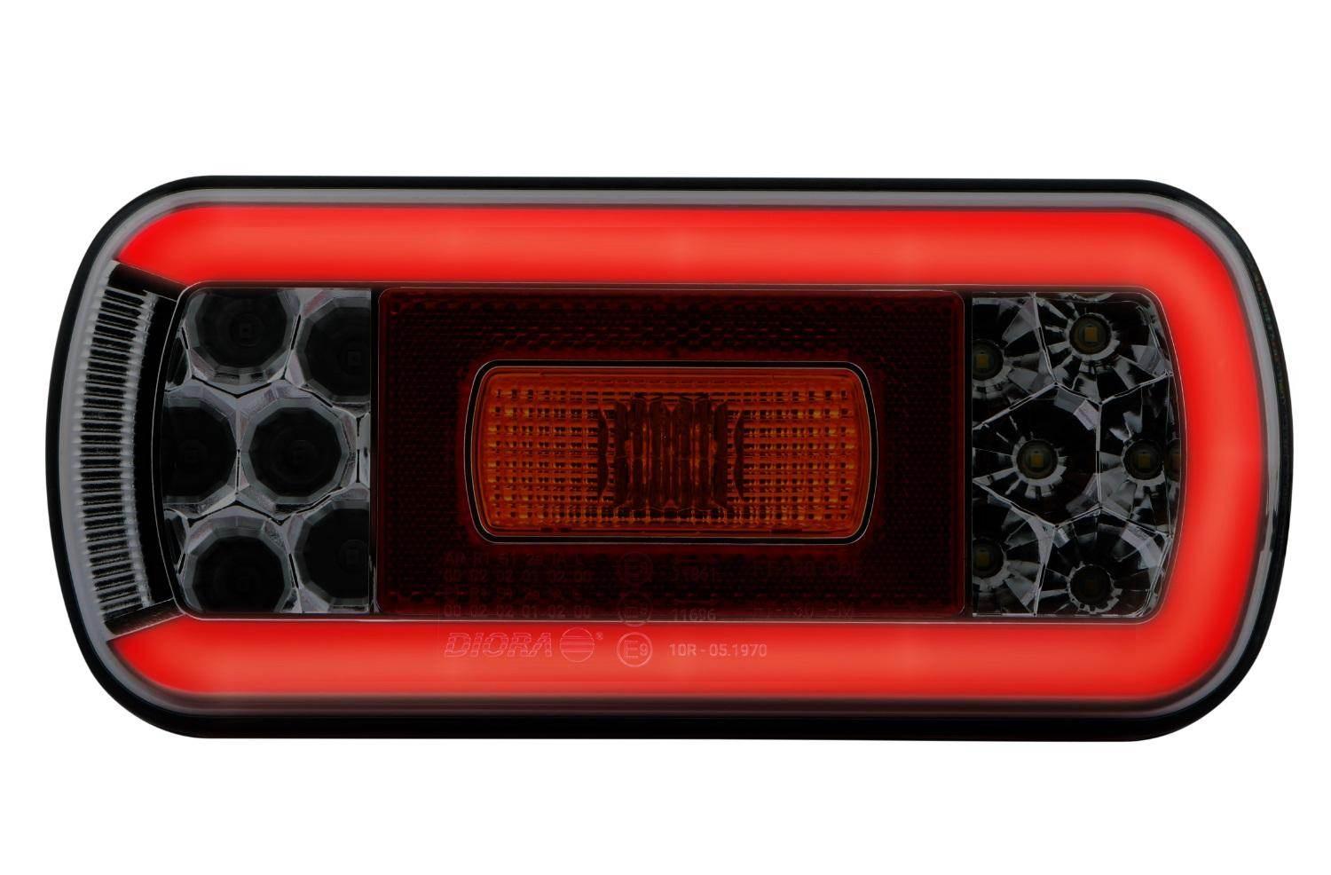 Lampa tylna zespolona prostokątna 6-funkcyjna ze światłem cofania DIO004 LE