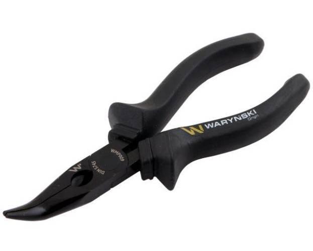 Szczypce wydłużone wygięte 160 mm Waryński WMP009