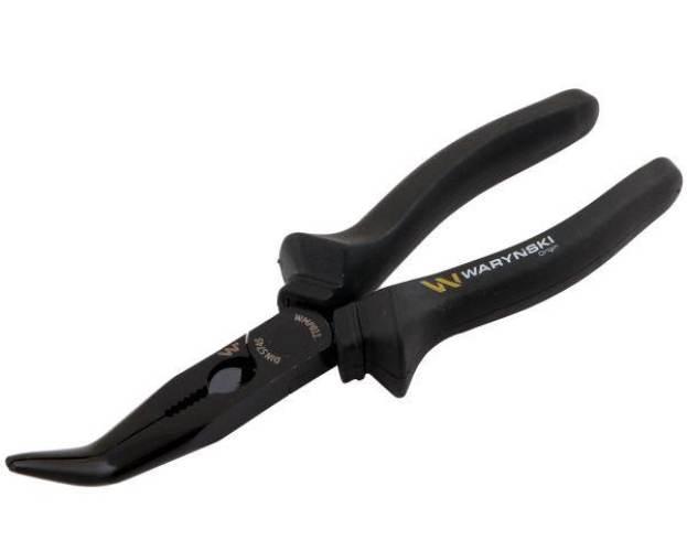 Szczypce wydłużone wygięte 200 mm Waryński WMP011
