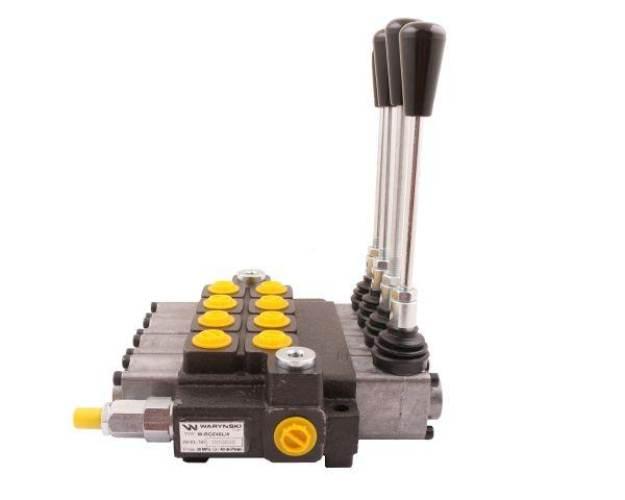 Rozdzielacz hydrauliczny 4-sekcyjny max przepływ 40L Waryński W-ROZ40L/4 - zdjęcie 3
