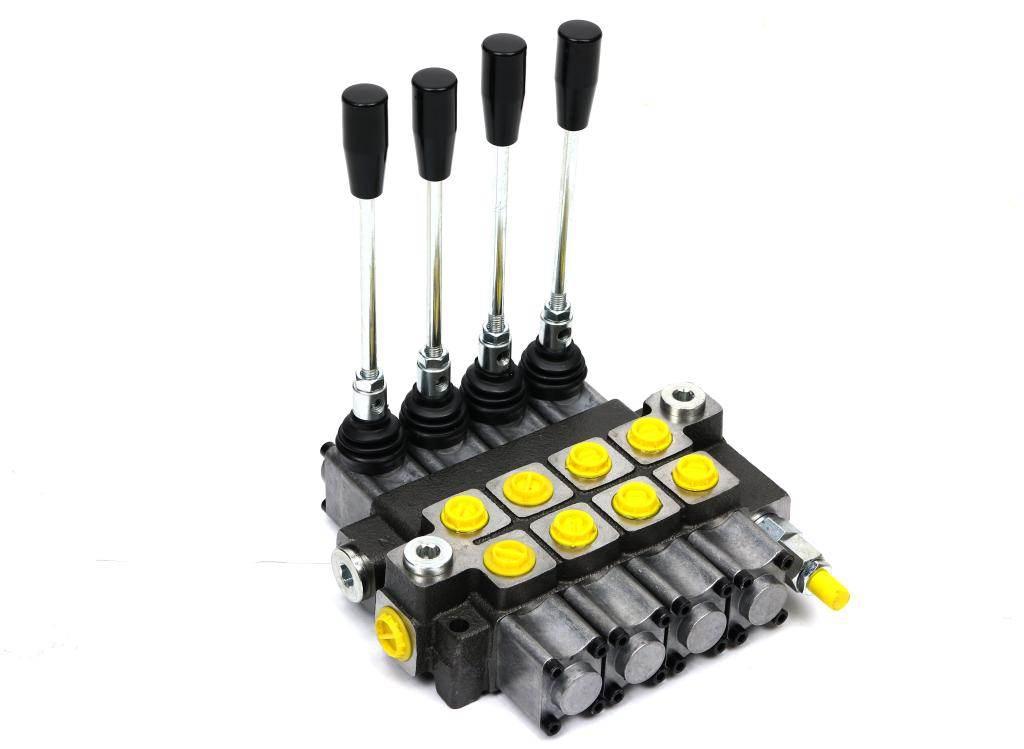 Rozdzielacz hydrauliczny 4-sekcyjny max przepływ 40L (4-sekcje z zatrzaskie - zdjęcie 4