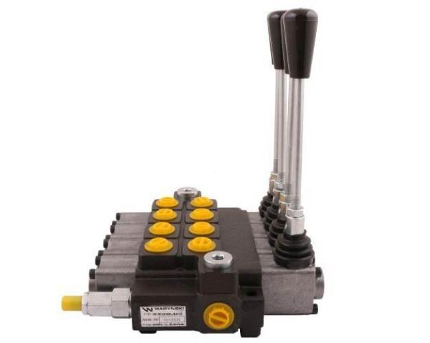 Rozdzielacz hydrauliczny 4-sekcyjny max przepływ 40L (1 sekcja z zatrzaskie - zdjęcie 2