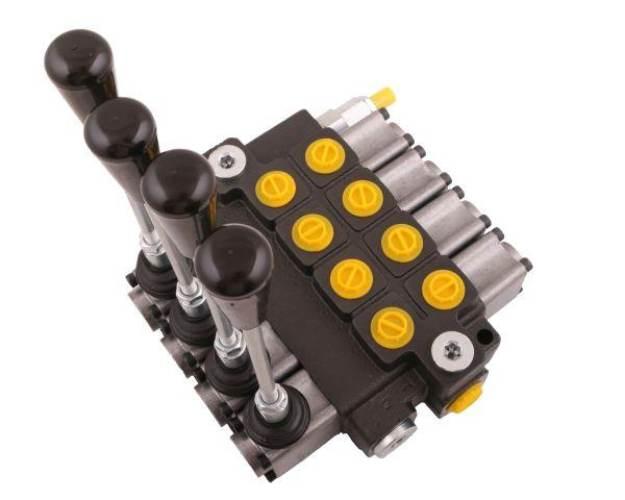 Rozdzielacz hydrauliczny 4-sekcyjny max przepływ 40L (1 sekcja z zatrzaskie - zdjęcie 3
