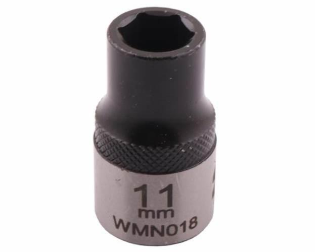 Nasadka sześciokątna 1/2". 11 mm. CrV50BV30. DIN 3124. Waryński WMN018