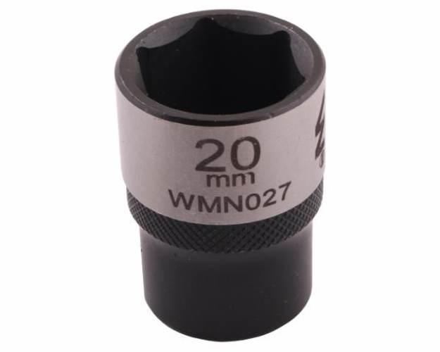 Nasadka sześciokątna 1/2". 20 mm. CrV50BV30. DIN 3124. Waryński WMN027