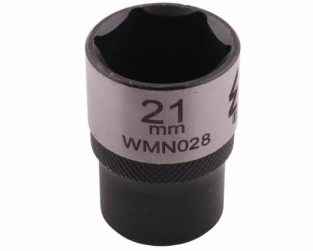 Nasadka sześciokątna 1/2". 21 mm. CrV50BV30. DIN 3124. Waryński WMN028
