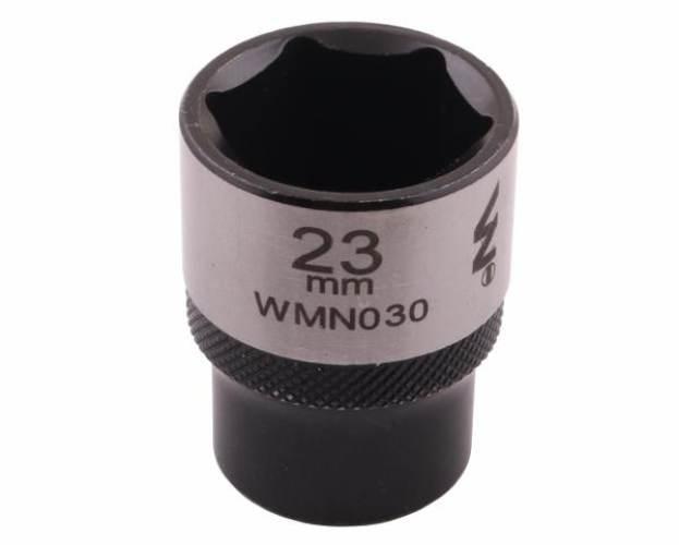 Nasadka sześciokątna 1/2". 23 mm. CrV50BV30. DIN 3124. Waryński WMN030