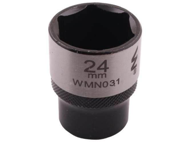 Nasadka sześciokątna 1/2". 24 mm. CrV50BV30. DIN 3124. Waryński WMN031 - zdjęcie 3