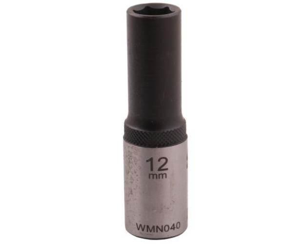 Nasadka sześciokątna 1/2". 12 mm. długa. CrV50BV30. DIN 3124. Waryński - zdjęcie 3