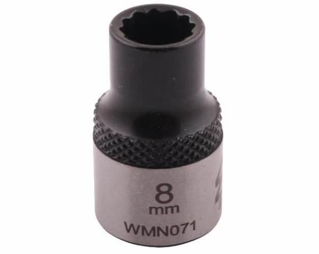 Nasadka dwunastokątna 3/8". 8 mm. CrV50BV30. DIN 3124. Waryński WMN071 - zdjęcie 3