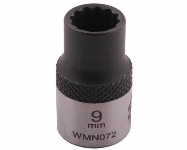 Nasadka dwunastokątna 3/8". 9 mm. CrV50BV30. DIN 3124. Waryński WMN072 - zdjęcie 3