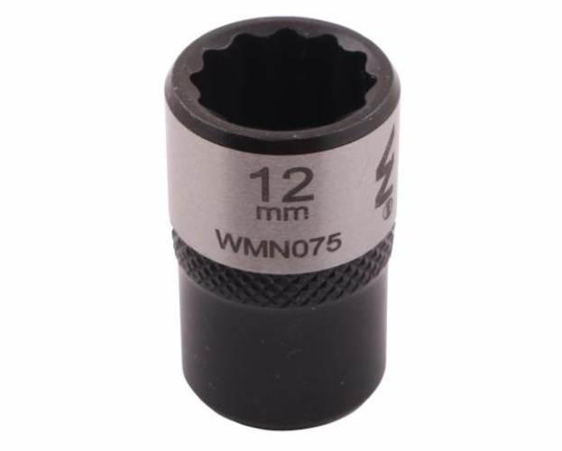 Nasadka dwunastokątna 3/8". 12 mm. CrV50BV30. DIN 3124. Waryński WMN075