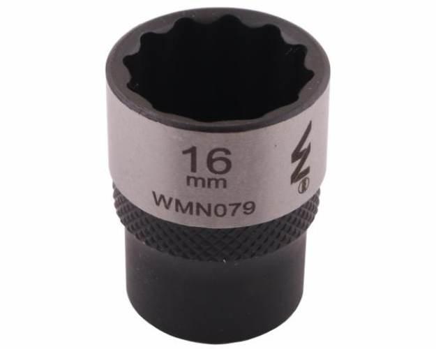 Nasadka dwunastokątna 3/8". 16 mm. CrV50BV30. DIN 3124. Waryński WMN079 - zdjęcie 3