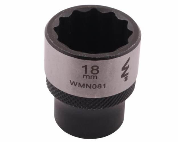 Nasadka dwunastokątna 3/8". 18 mm. CrV50BV30. DIN 3124. Waryński WMN081 - zdjęcie 3