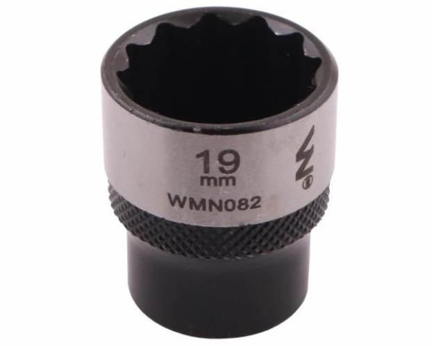 Nasadka dwunastokątna 3/8". 19 mm. CrV50BV30. DIN 3124. Waryński WMN082 - zdjęcie 3