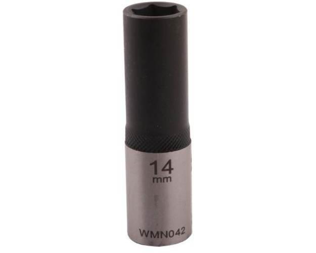 Nasadka sześciokątna 1/2". 14 mm. długa. CrV50BV30. DIN 3124. Waryński - zdjęcie 3