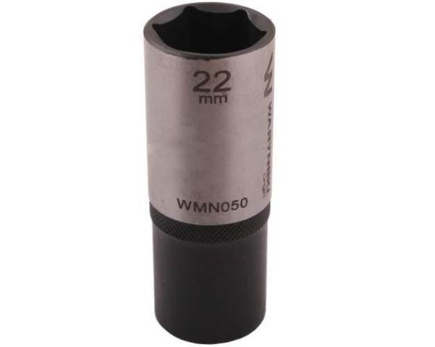 Nasadka sześciokątna 1/2". 22 mm. długa. CrV50BV30. DIN 3124. Waryński - zdjęcie 3