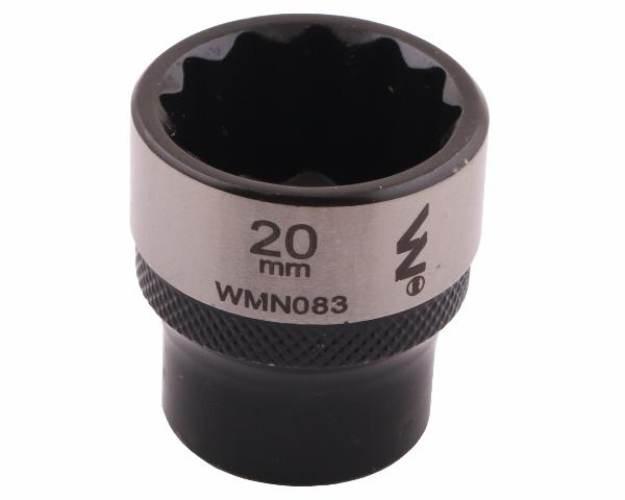 Nasadka dwunastokątna 3/8". 20 mm. CrV50BV30. DIN 3124. Waryński WMN083 - zdjęcie 3