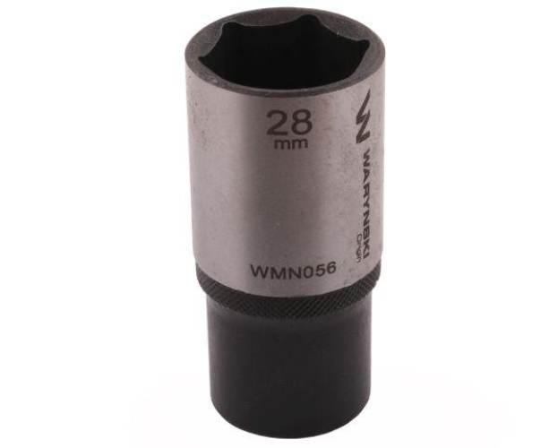 Nasadka sześciokątna 1/2". 28 mm. długa. CrV50BV30. DIN 3124. Waryński - zdjęcie 3